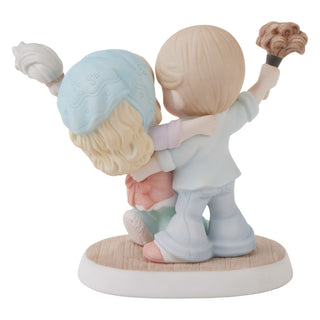 Precious Moments: Couple Dancing While Cleaning Figurine sparkle-castle