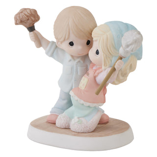 Precious Moments: Couple Dancing While Cleaning Figurine sparkle-castle