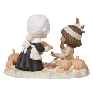 Precious Moments: Pilgrim and Native American Girl Limited Edition Figurine sparkle-castle