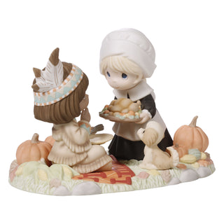 Precious Moments: Pilgrim and Native American Girl Limited Edition Figurine sparkle-castle