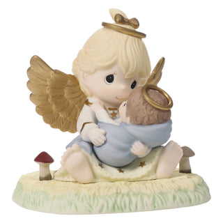 Precious Moments: Angel Holding Baby Jesus Figurine sparkle-castle
