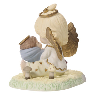 Precious Moments: Angel Holding Baby Jesus Figurine sparkle-castle