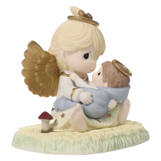 Precious Moments: Angel Holding Baby Jesus Figurine sparkle-castle