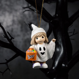 Precious Moments: Halloween Girl Ghost Trick-or-Treater Hanging Ornament