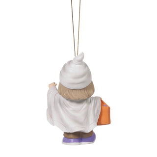 Precious Moments: Halloween Girl Ghost Trick-or-Treater Hanging Ornament