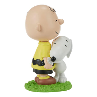 Precious Moments Peanuts: Snoopy Hugging Charlie Brown Figurine