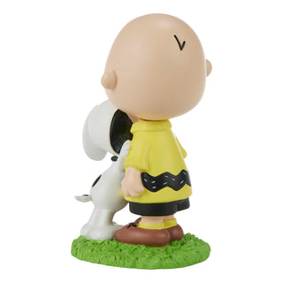 Precious Moments Peanuts: Snoopy Hugging Charlie Brown Figurine