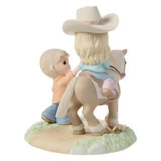 Precious Moments: Limited Edition Couple Riding Horse Figurine sparkle-castle
