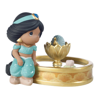 Precious Moments Disney Showcase: Jasmine with Mirrored Fountain Figurine sparkle-castle