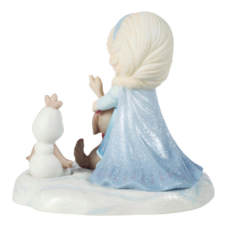 Precious Moments Disney Showcase: Elsa from Frozen Dressing Dog as Sven Figurine sparkle-castle