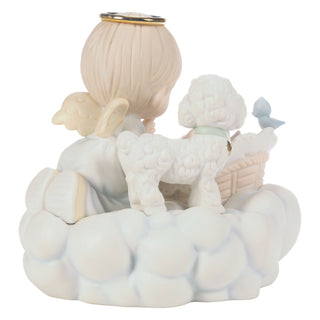 Precious Moments: Sleeping Baby With Angel And Animals Figurine sparkle-castle