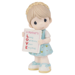 Precious Moments: Girl With LOVE Sign For Mother's Day Figurine sparkle-castle