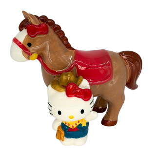Blue Sky Clayworks: Hello Kitty & Friends Cowgirl and Horse Figurine sparkle-castle