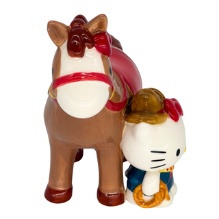 Blue Sky Clayworks: Hello Kitty & Friends Cowgirl and Horse Figurine sparkle-castle