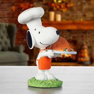 Precious Moments Peanuts: Chef Snoopy With Thanksgiving Turkey Figurine