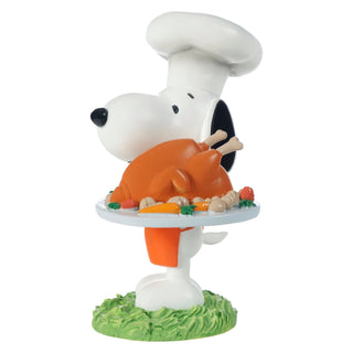 Precious Moments Peanuts: Chef Snoopy With Thanksgiving Turkey Figurine