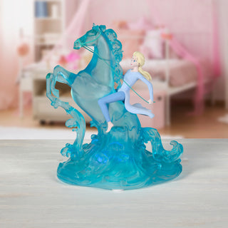 Precious Moments Disney Showcase: Elsa with LED Nokk Coming Out of Water Figurine sparkle-castle