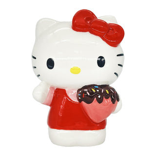 Blue Sky Clayworks: Hello Kitty Holding Chocolate Covered Strawberry Figurine sparkle-castle