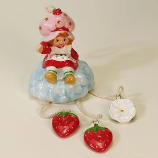 Blue Sky Clayworks: Strawberry Shortcake Glide on a Cloud Wind Chime sparkle-castle