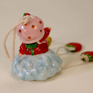 Blue Sky Clayworks: Strawberry Shortcake Glide on a Cloud Wind Chime sparkle-castle