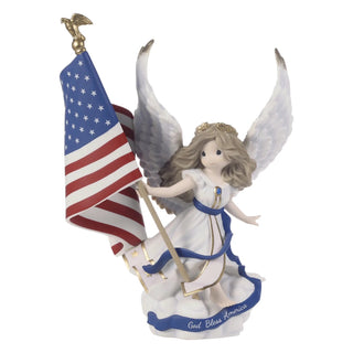 Precious Moments: Angel With American Flag Figurine