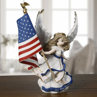 Precious Moments: Angel With American Flag Figurine