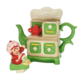 Blue Sky Clayworks: Tea on the Vintage Stove sparkle-castle