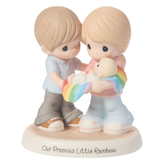 Precious Moments: Rainbow Baby Couple Figurine sparkle-castle
