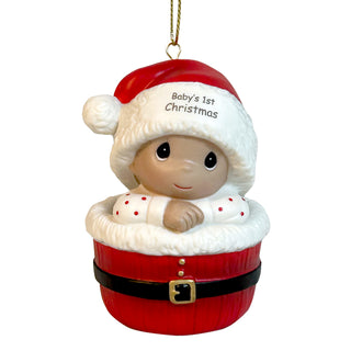Precious Moments: Baby 1st Christmas Medium Skin Hanging Ornament sparkle-castle