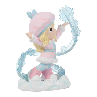 Precious Moments: Girl With Snowflakes Figurine sparkle-castle