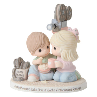 Precious Moments: Couple Watching Home Movies Figurine sparkle-castle