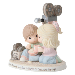 Precious Moments: Couple Watching Home Movies Figurine sparkle-castle