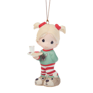 Precious Moments: Girl With Plate of Christmas Cookies Hanging Ornament sparkle-castle
