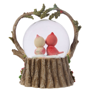Precious Moments: Cardinal Couple Musical Snow Globe sparkle-castle