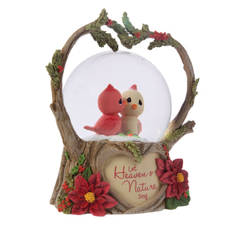 Precious Moments: Cardinal Couple Musical Snow Globe sparkle-castle