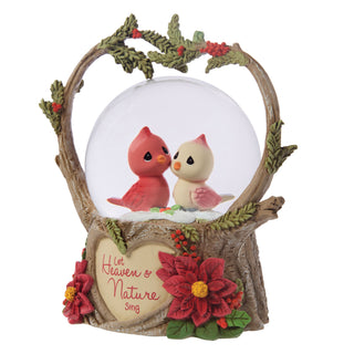 Precious Moments: Cardinal Couple Musical Snow Globe sparkle-castle