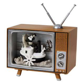 Precious Moments Disney Showcase: Steamboat Willie Musical Shadow Box Figurine sparkle-castle