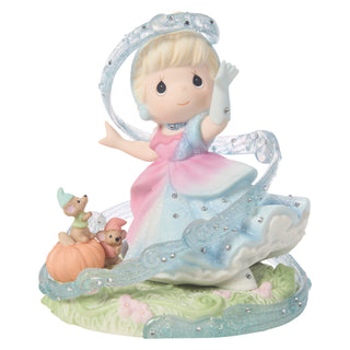 Precious Moments Disney Showcase: Cinderella Transformation Figurine sparkle-castle