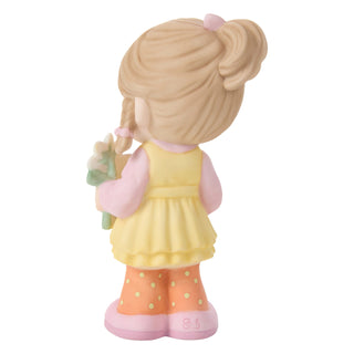 Precious Moments: Grandma's Girl Holding Sign & Flower Figurine sparkle-castle