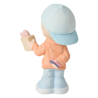 Precious Moments: Boy With Mother's Day Present Figurine sparkle-castle