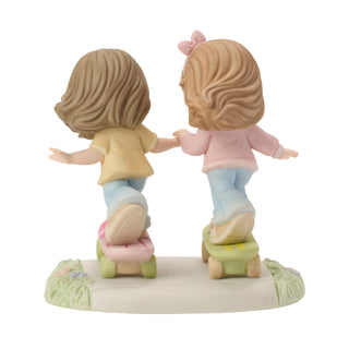 Precious Moments: Sisters Skateboarding Double Figurine sparkle-castle