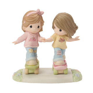 Precious Moments: Sisters Skateboarding Double Figurine sparkle-castle