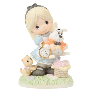 Precious Moments Disney Showcase: Alice in Wonderland with White Rabbit Figurine
