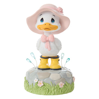 Precious Moments: Summer Duck with Galoshes Musical Figurine sparkle-castle