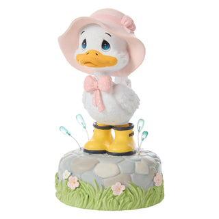 Precious Moments: Summer Duck with Galoshes Musical Figurine sparkle-castle