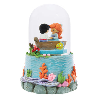 Precious Moments Disney Showcase: Ariel and Eric Rotating Musical Snow Globe sparkle-castle