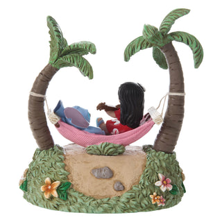 Precious Moments Disney Showcase: Lilo & Stitch In Hammock Musical Figurine sparkle-castle