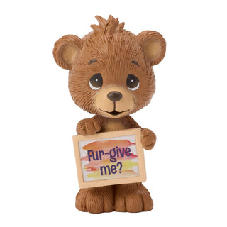 Precious Moments: Bear w Sign Miniature Figurine
