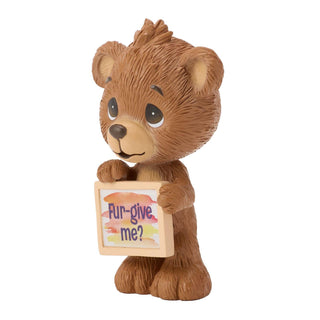 Precious Moments: Bear w Sign Miniature Figurine