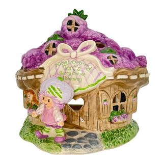 Blue Sky Clayworks: Strawberry Shortcake Raspberry Tart's Berry Sweet Hideaway Candle House sparkle-castle
